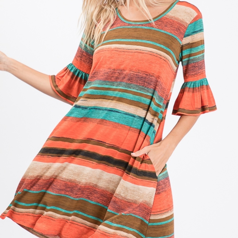 Multi Color Stripe Dress